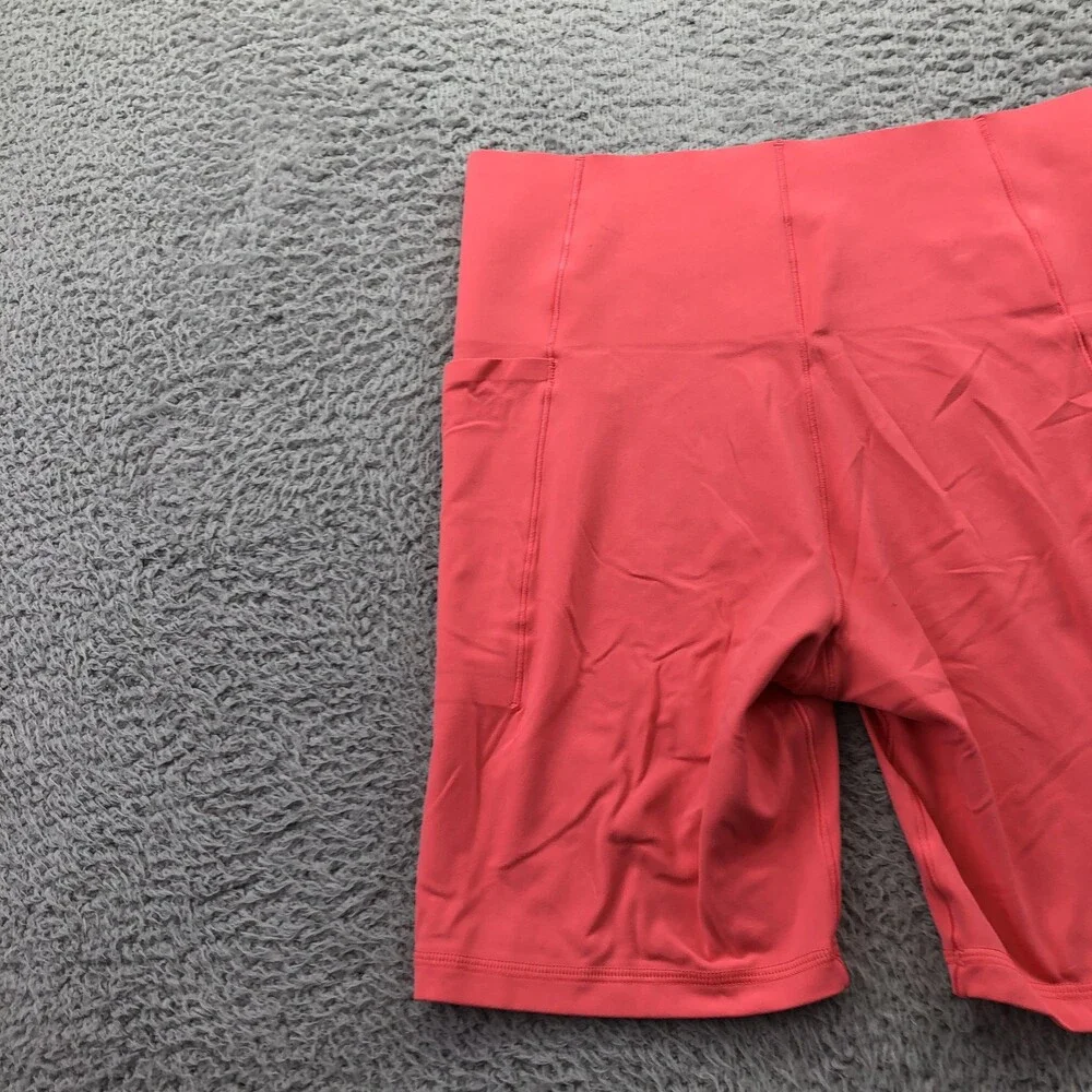 OFFLINE By Aerie Real Me Biker Shorts Womens Medium Pink High Rise 7 In Pockets